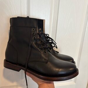 Sleek Black Leather Women's Ankle Boots